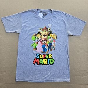Nintendo Super Mario Kids Youth Boy Short Sleeve Tee Tops T-shirt Y2K Size XL